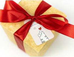 Бирка "Happy Valentine's Day" лапка, набор из 10-ти Бирка "Happy Valentine's Day" лапка, набор из 10-ти