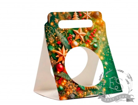 Коробка-тримач для куполу новорічна "Зелена"