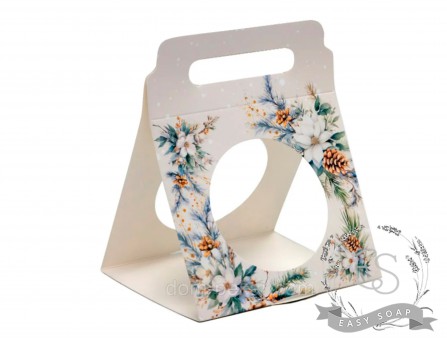 Коробка-тримач для куполу новорічна "Бежева"