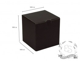 Коробка для свічки тришарова чорна 100*100*105 матова