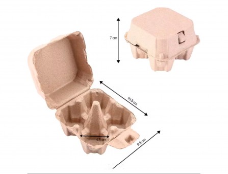 Крафтовый лоток для свечей-яиц (4 ячейки)