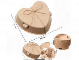 Крафтовий лоток для свічок-яєць (3 комірки), сердечко Крафтовий лоток для свічок-яєць (3 комірки), сердечко