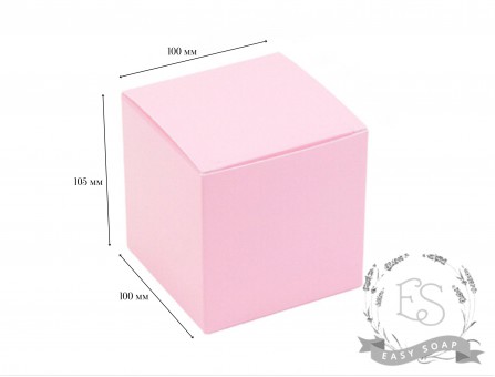 Коробка для свечки розовая 100*100*105