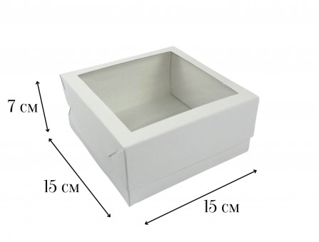 Коробка с прозрачным окошком 150*150*70 бенто