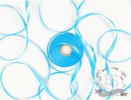 Лента атласная темно-голубой 6 мм