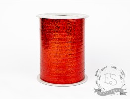 Стрічка пакувальна голографічна червона 5 мм