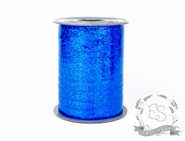 Стрічка пакувальна голографічна синя 5 мм