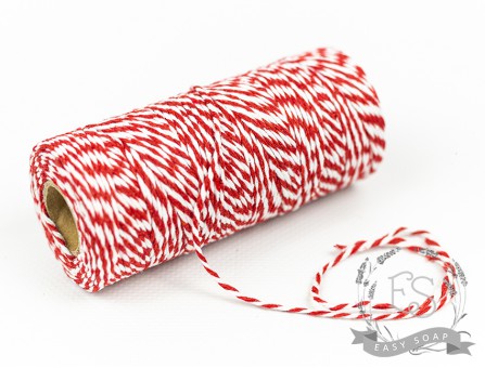 Плетеная нить белый/красный Плетеная нить белый/красный