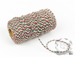 Плетена нитка білий/червоний/зелений Плетена нитка білий/червоний/зелений