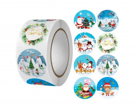 Набор наклеек "Merry Christmas" №2, бобина