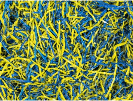 Натуральний наповнювач крафтовий (синьо-жовтий)