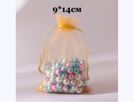 Подарункові мішечки з органзи "9 * 14 см" (карамельний)