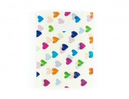 Пакет подарочный 15*20 см сердечки (белый)