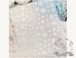 Бумага упаковочная тишью снежинки Бумага упаковочная тишью снежинки