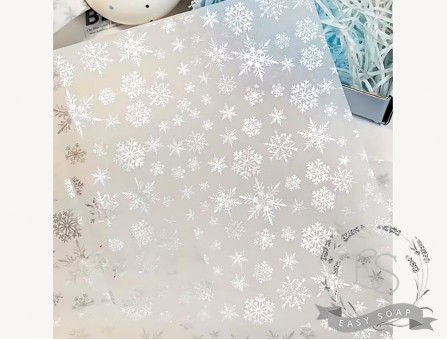 Бумага упаковочная тишью снежинки Бумага упаковочная тишью снежинки