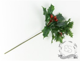 Веточка падуба с ягодками маленькими 