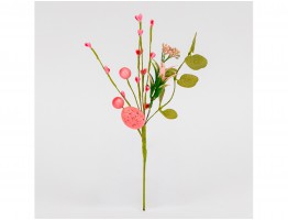 Веточка с пасхальным яйцом и ягодками (темно-розовый) Веточка с пасхальным яйцом и ягодками (темно-розовый)