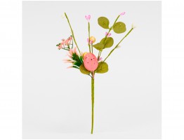 Гілочка з крашанкою та ягідками (рожевий) Гілочка з крашанкою та ягідками (рожевий)