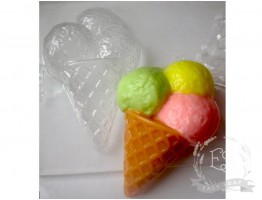 Форма пластикова для мила "Морозиво" Три кульки"