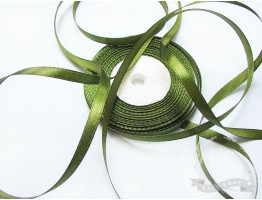 Стрічка атласна глибокий оливково-зелений 6 мм