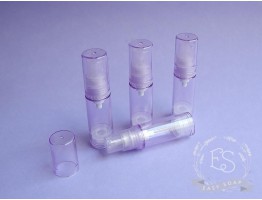 Флакон пластиковый вакуумный с дозатором для крема 5 мл фиолетовый