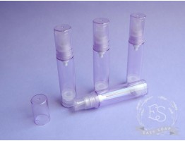 Флакон пластиковый вакуумный с дозатором для крема 10 мл фиолетовый
