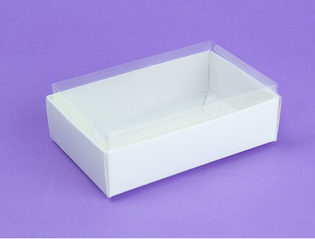 Коробка с прозрачным верхом 95*60*30 белый