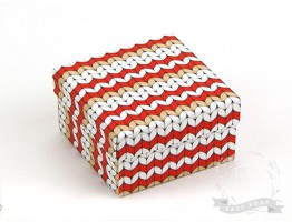 Коробка Преміум "Плетіння червоне" 90*90*50