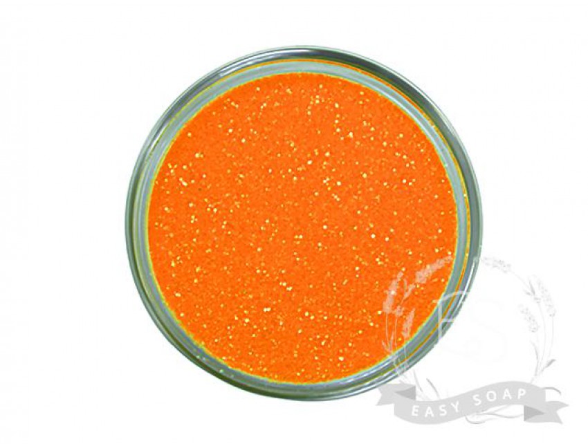 Глиттер флуоресцентный радужный оранжевый